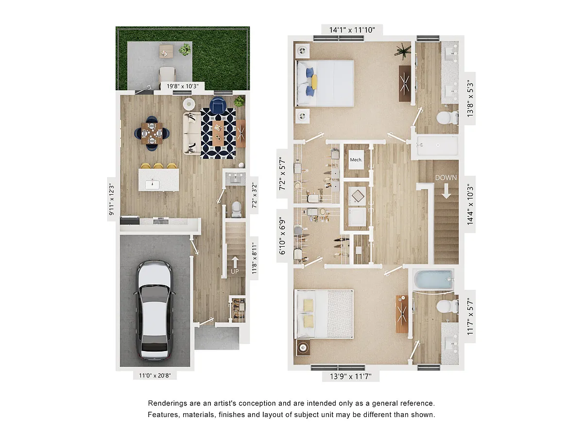 Floor plan Townhome E
