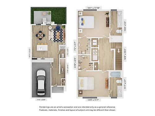 Floor plan Townhome E