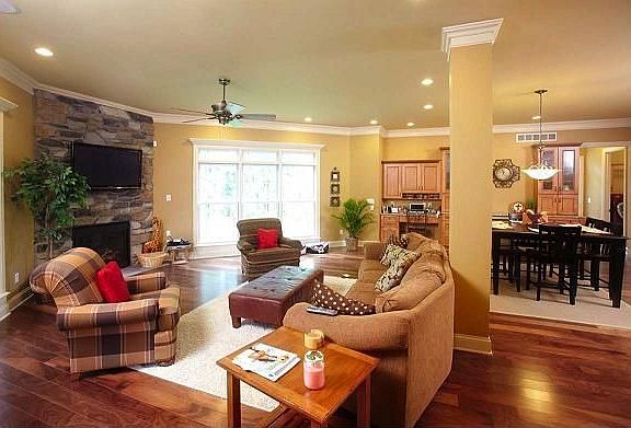 Hearth room and dining area of Kitchen
