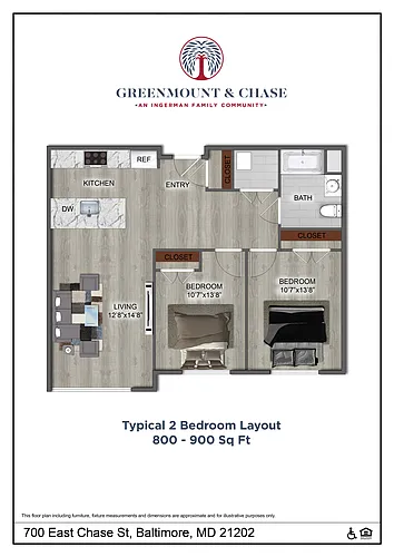 Floor plan Two Bedroom