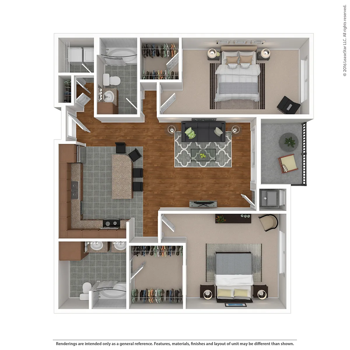 Floor plan 2 Bedroom - B6