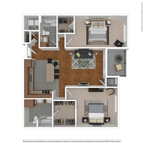 Floor plan 2 Bedroom - B6