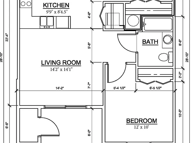 1 Bedroom 688 sq ft 1 Bedroom 688 sq ft