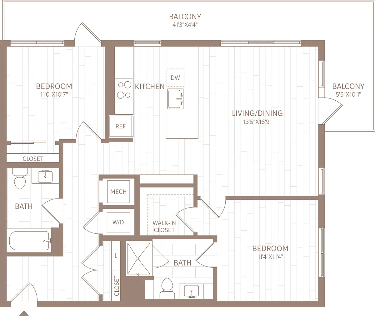 Floor plan 2 Bed/2 Bath-B9