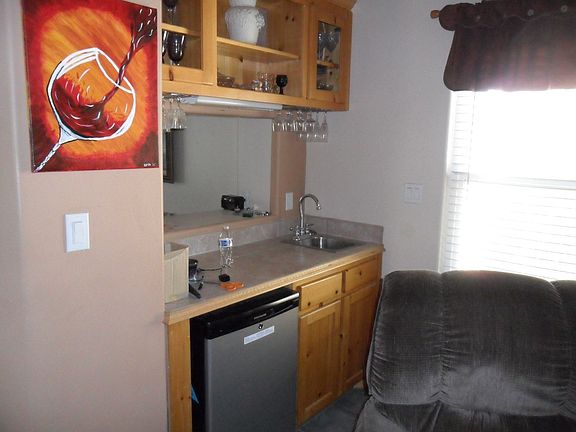 wet bar in living area
