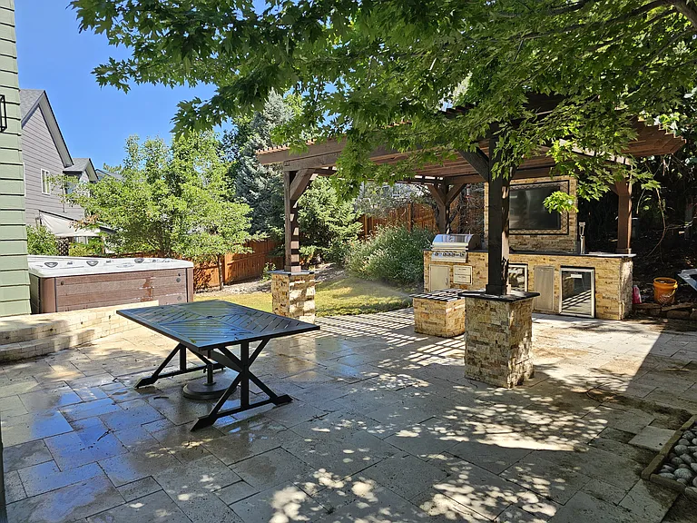 Included hot tub