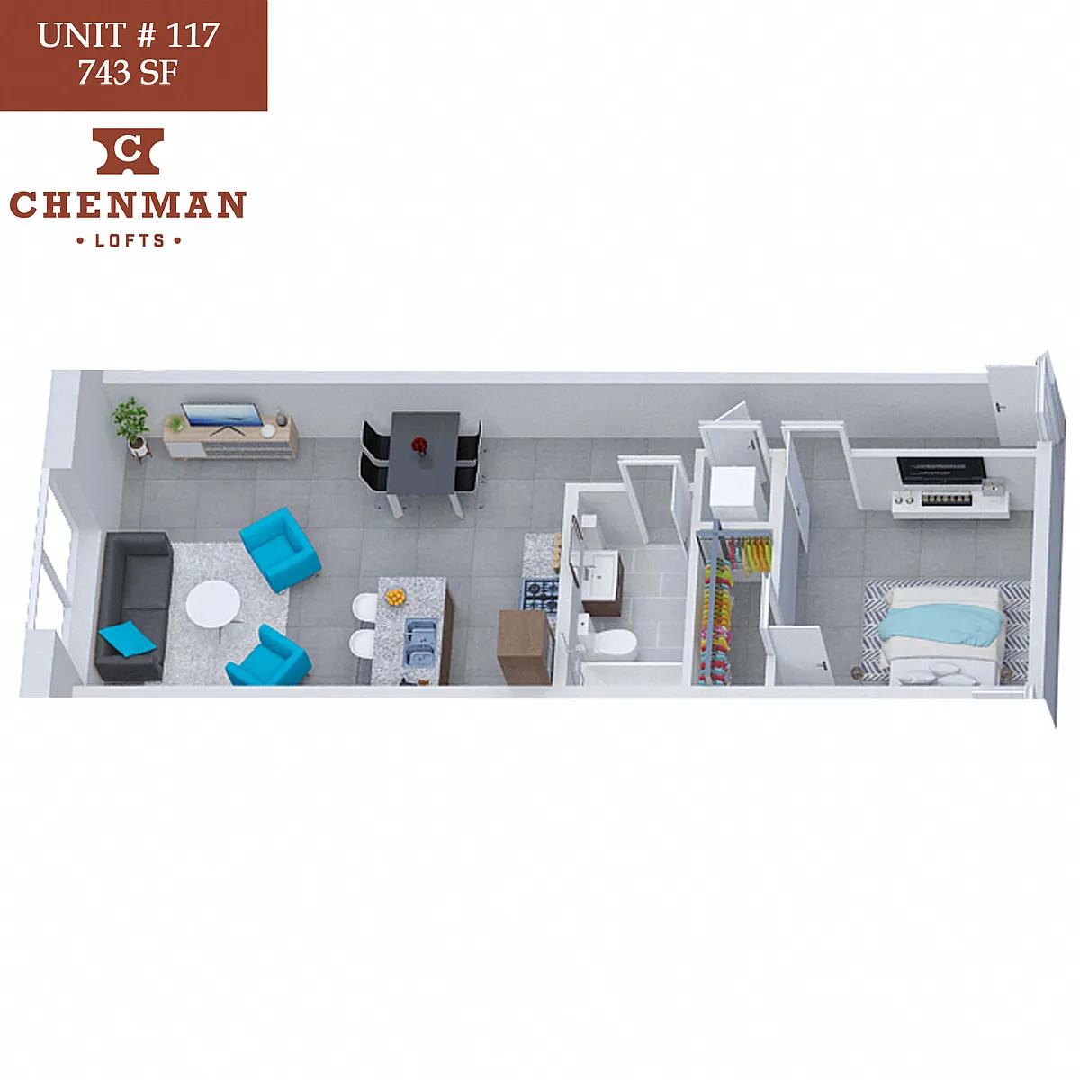 Floor plan Chenman Lofts 117
