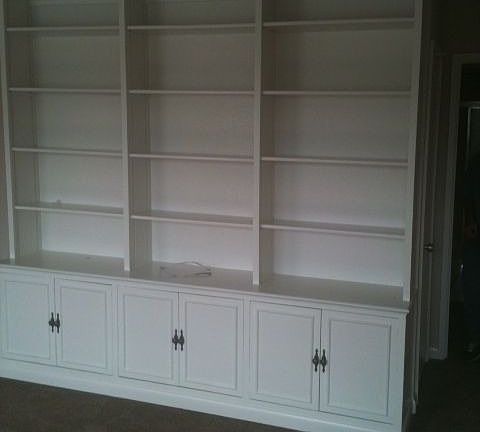 Built-in shelving