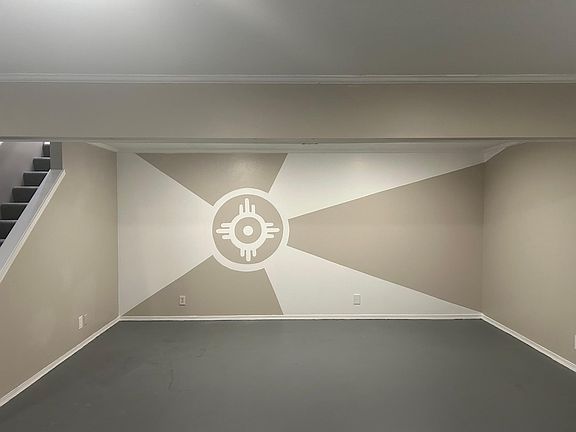 New custom mural on basement wall