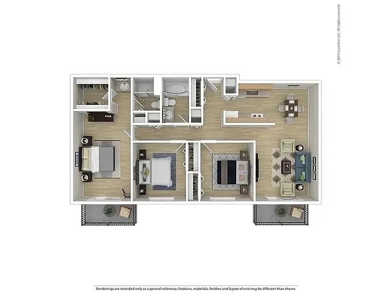 Floor plan 3 Bedroom 2 Bath