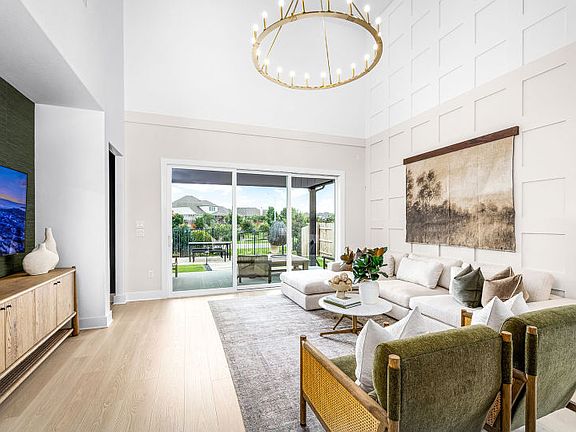 Double-height ceilings in gathering room