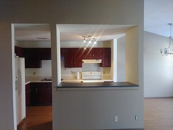 Kitchen counter with room for stools