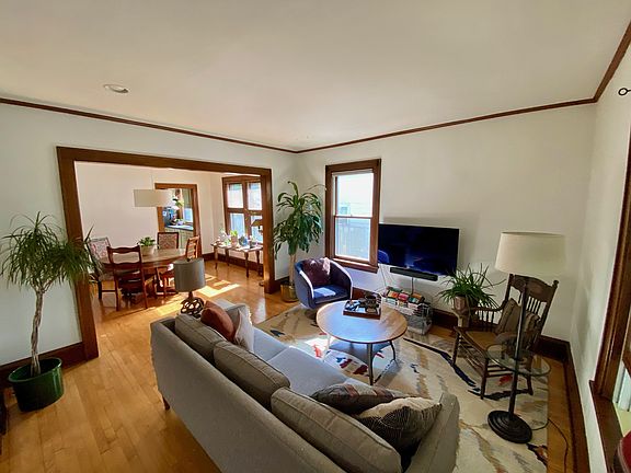 Living room viewed from porch door