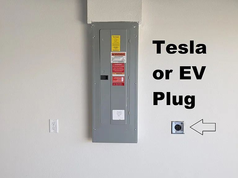 240V Level 2 plug for EV Charger in garage - charge off the sun