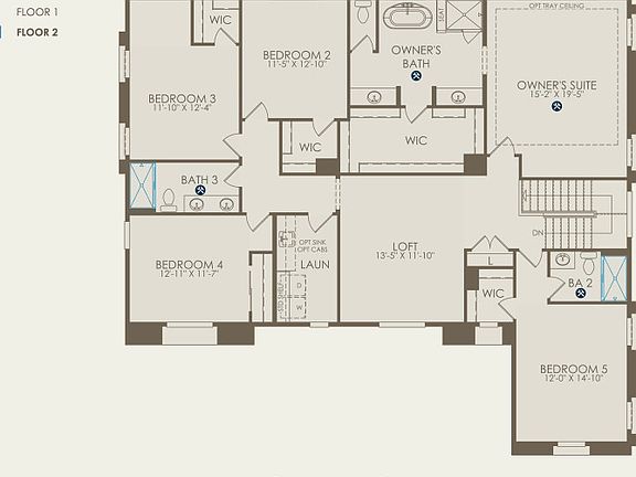 Plan 3 Floor Plan, Quick Move-in Home, Floor 2