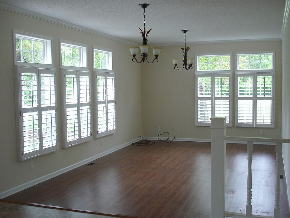 Brightly lit family room.