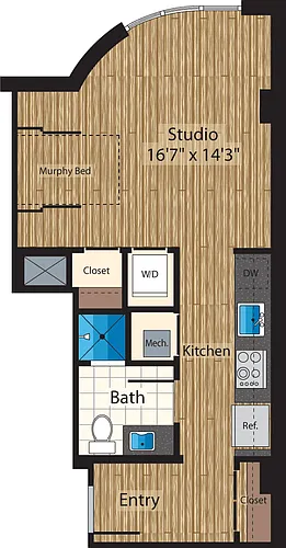 Floor plan Studio G 501