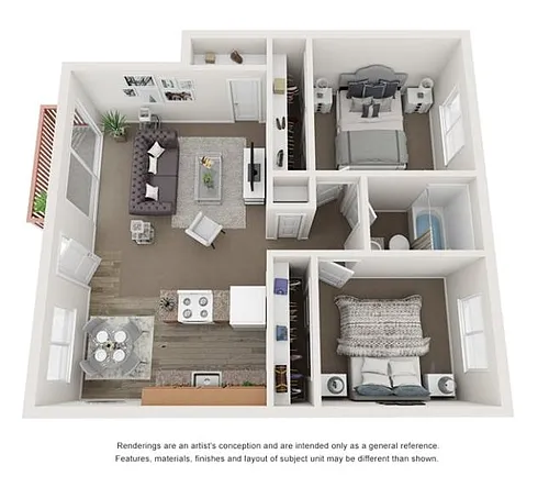 Floor plan Two Bedroom