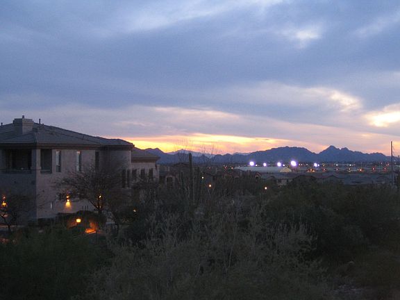 View from master suite patio at sunset