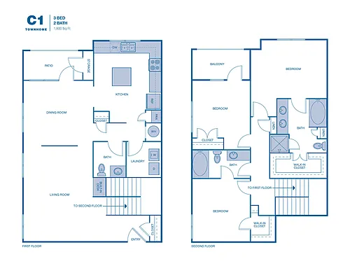 Floor plan C1 Townhome