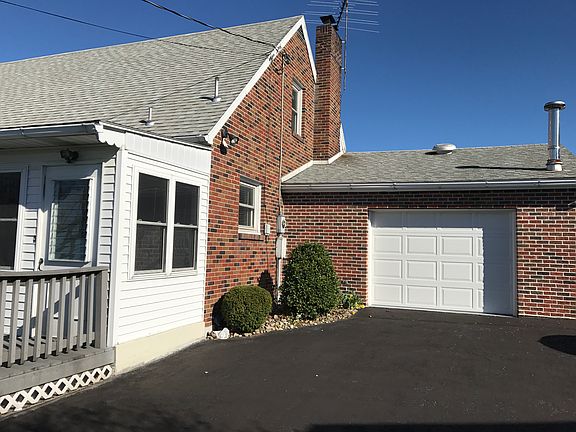 Back view of garage