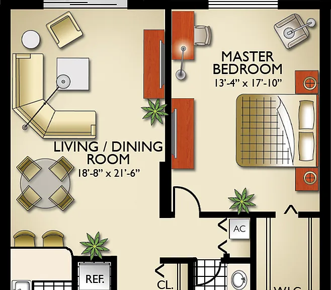Model A | 1 Bedroom, 1 Bath Model A | 1 Bedroom, 1 Bath