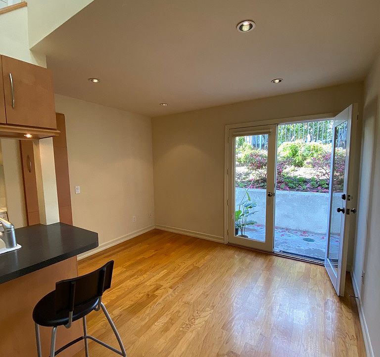 Hardwood floors in living room
