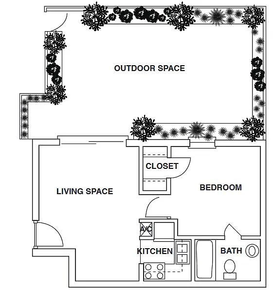 Floor plan 1 Bedroom