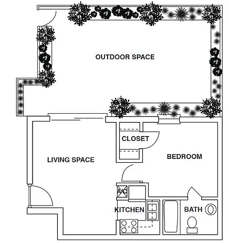 Floor plan 1 Bedroom