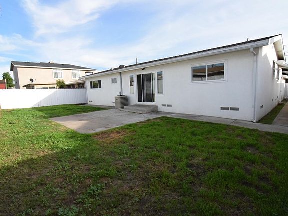 Backyard with side entrance