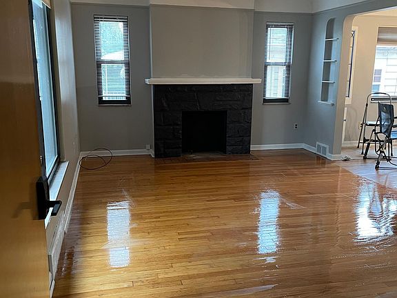 living room (fireplace is not operational. Front coat closet