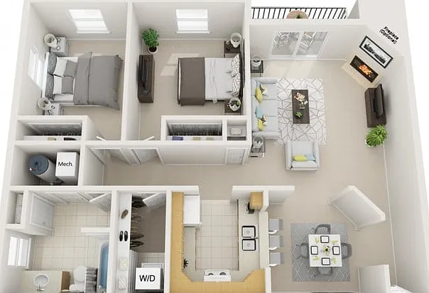 2 bedroom 1 bath Deluxe 2 bedroom 1 bath Deluxe