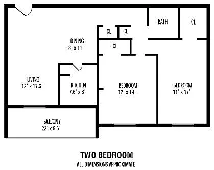 Floor plan 2Bedroom 1Bathroom