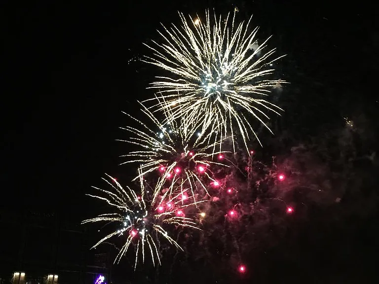 Fireworks from the balcony