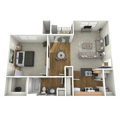 Floor plan A1 | 1 Bed | 1 Bath