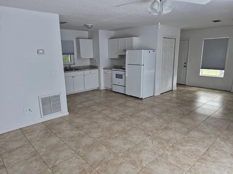 Living Area & Kitchen