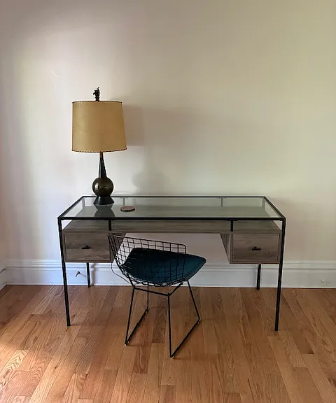 Office area in alcove, which is connected to Living Room