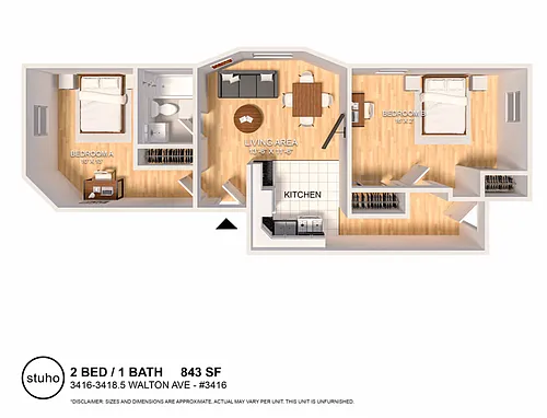 Floor plan 2 BEDROOM