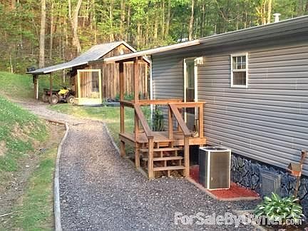 Back of house and outbuilding