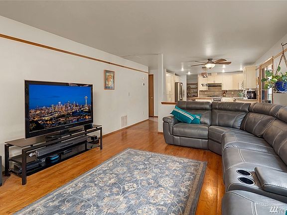 Looking back from fireplace