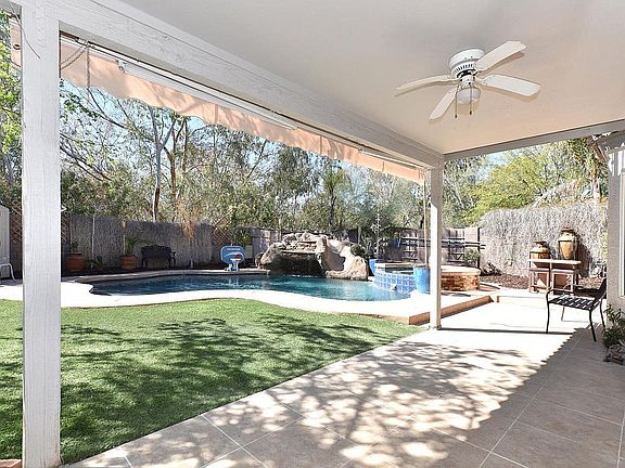 Covered patio with awning