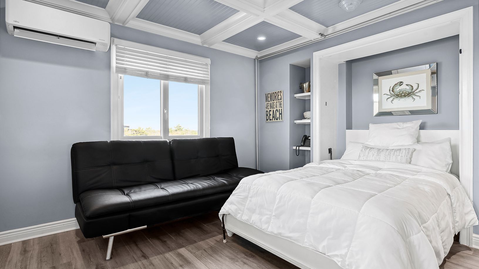  Built in Murphy Bed Open in Living Room for Guests