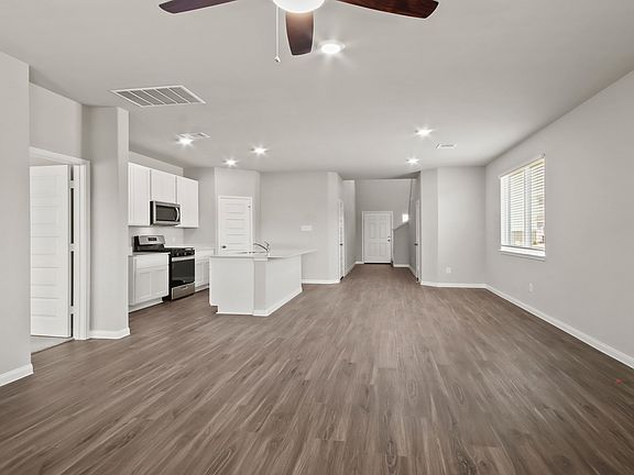 Family Room to Dining Area and Kitchen