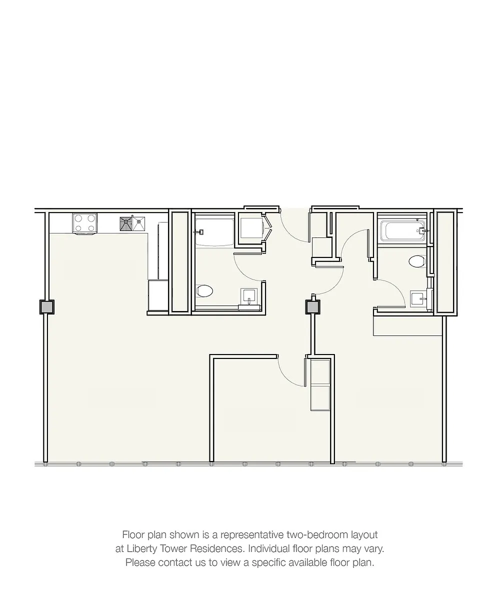 Floor plan Two Bedroom Apartment