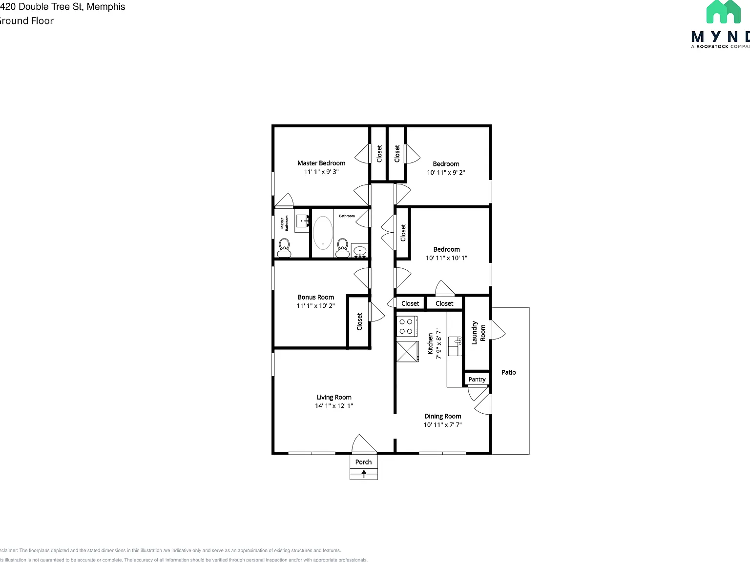 4 bed, 1.5 bath, 1157 sqft, $1,050 — Photo 4