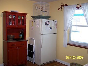 back wall of kitchen