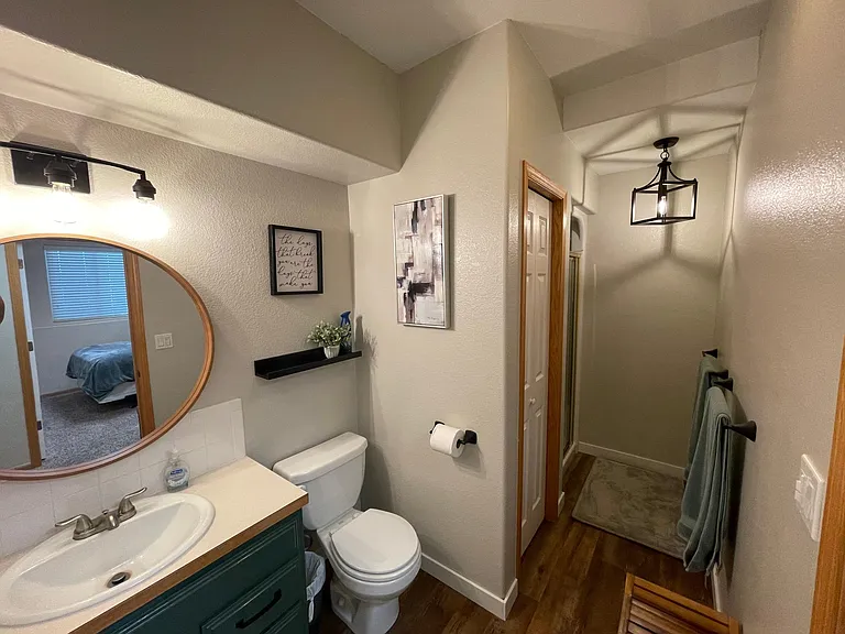 Updated garden level bathroom with shower