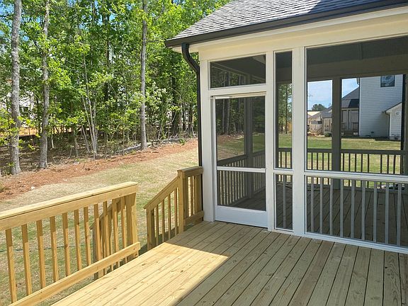 Screened-in porch extended deck