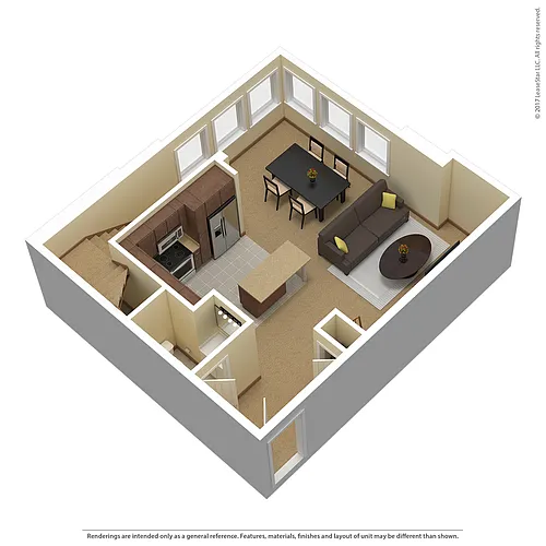 Floor plan 1 Bedroom - L2