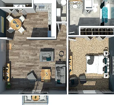 1 Bedroom 1 Bedroom